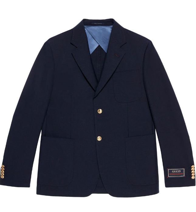 VESTE de costume à patch logo