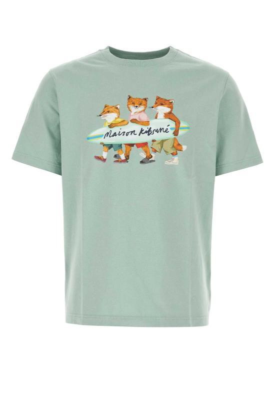 T-SHIRT jersey surfing foxes logo print