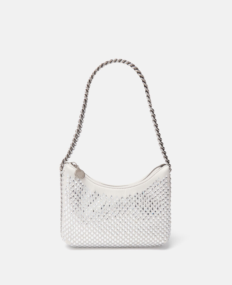 MINI SAC PORTE EPAULE ZIPPE EN MESH A CRISTAUX FALABELLA