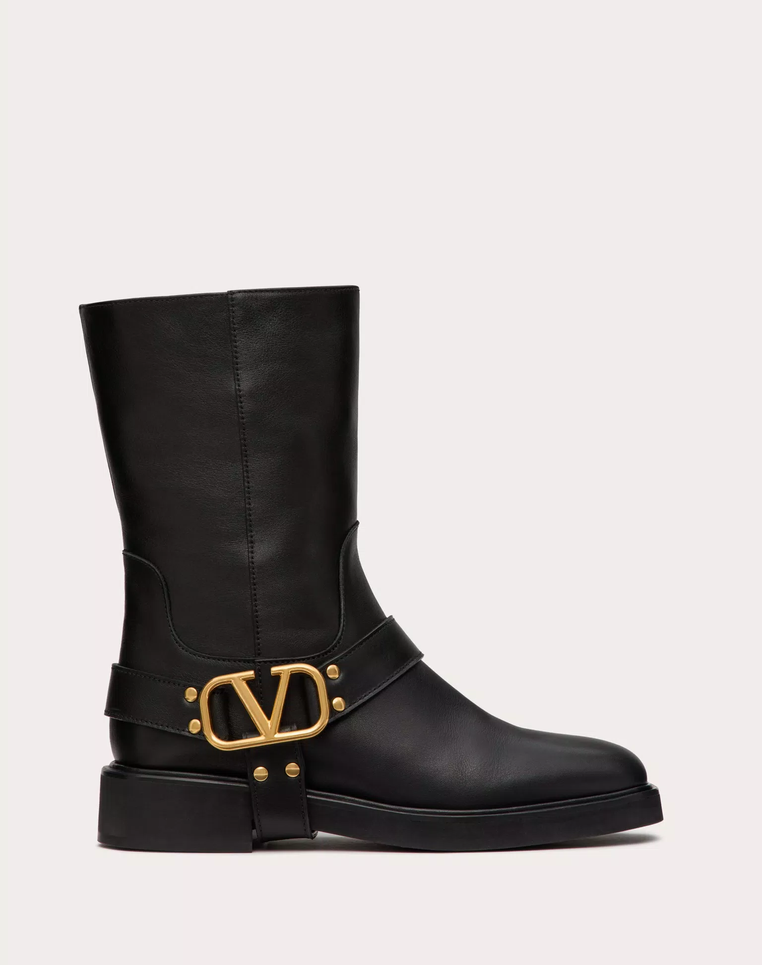 BOTTINES VLOGO SIGNATURE EN CUIR DE VEAU 30 MM